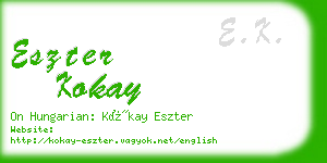 eszter kokay business card